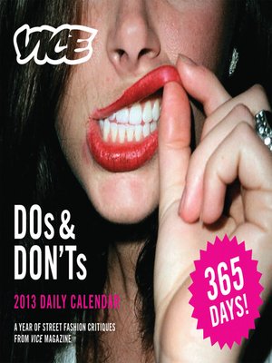 cover image of 2013 Daily Calendar - Vice Dos and Don'ts